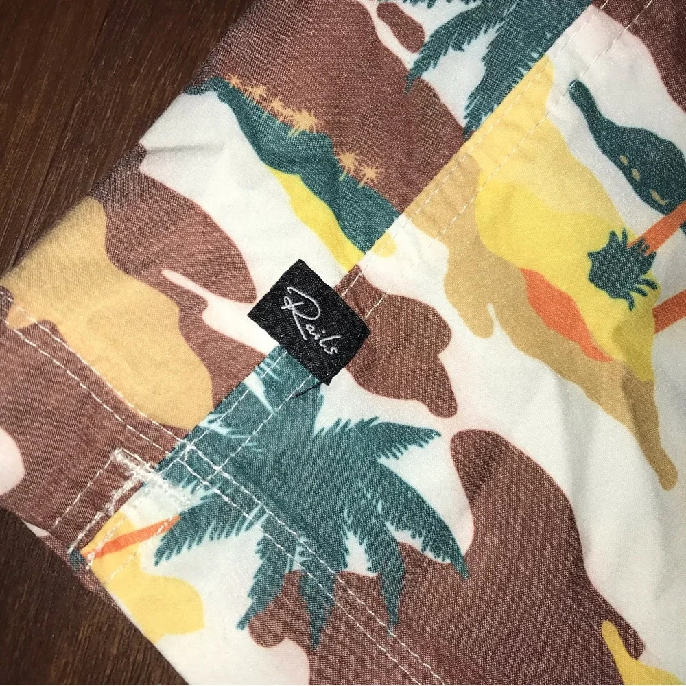 Rails "Life's A Beach" Kian Mens Surf Swim Board Shorts NWT - Picture 3 of 9